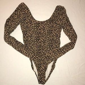American Apparel Cheetah Print Body Suit